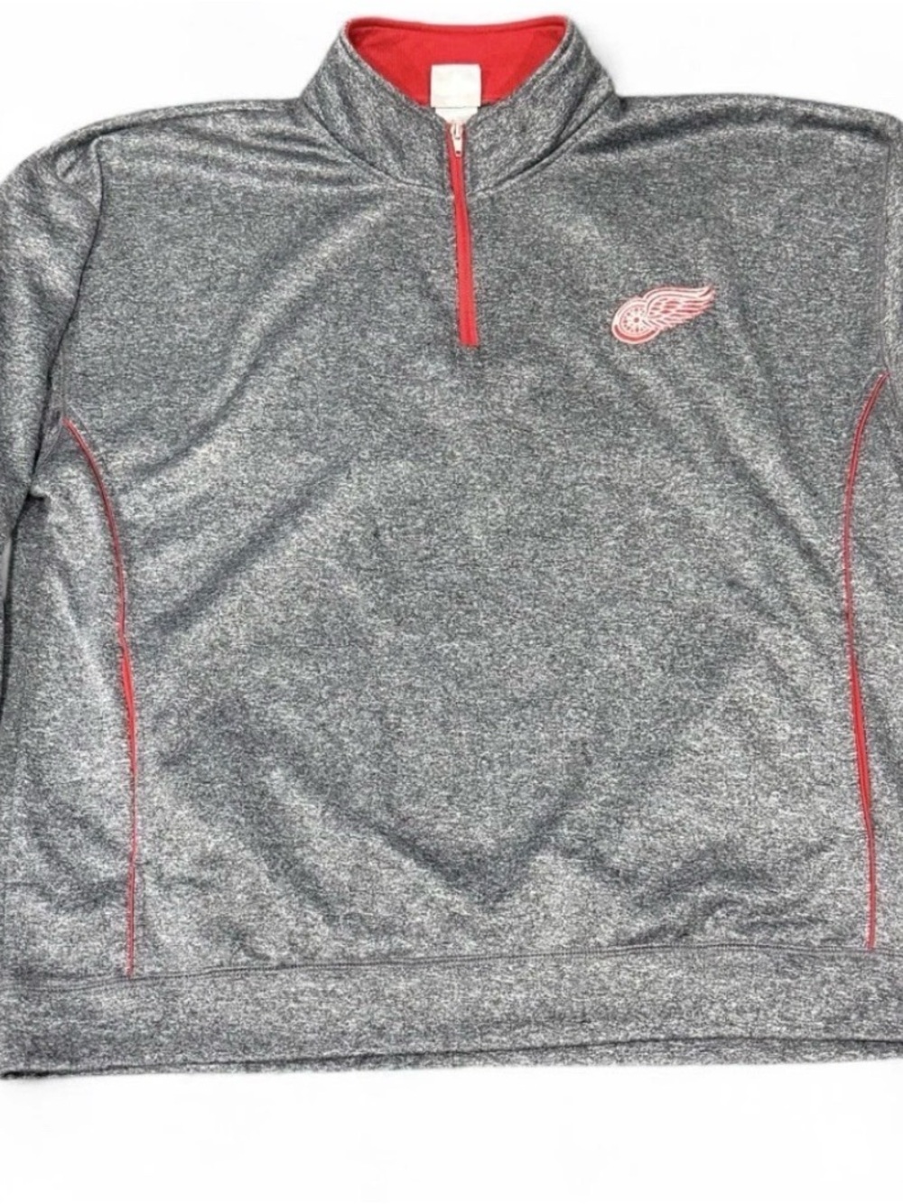 Detroit Red Wings NHL Men’s 2XL Gray Quarter-Zip Pullover Jacket